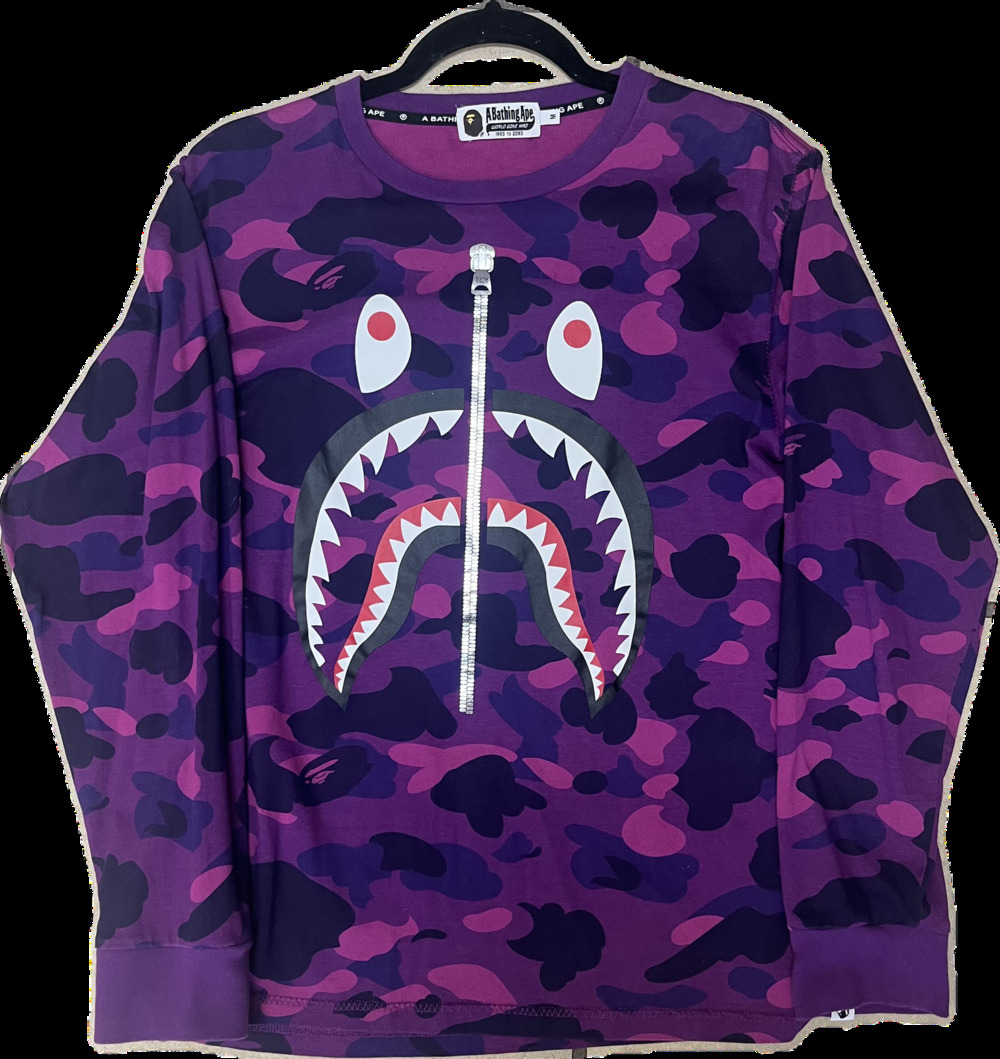 BAPE Purple Camo L/S Tee